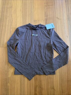 Jacquemus Men's Long-Sleeve Crewneck Shirt in Deep Brown